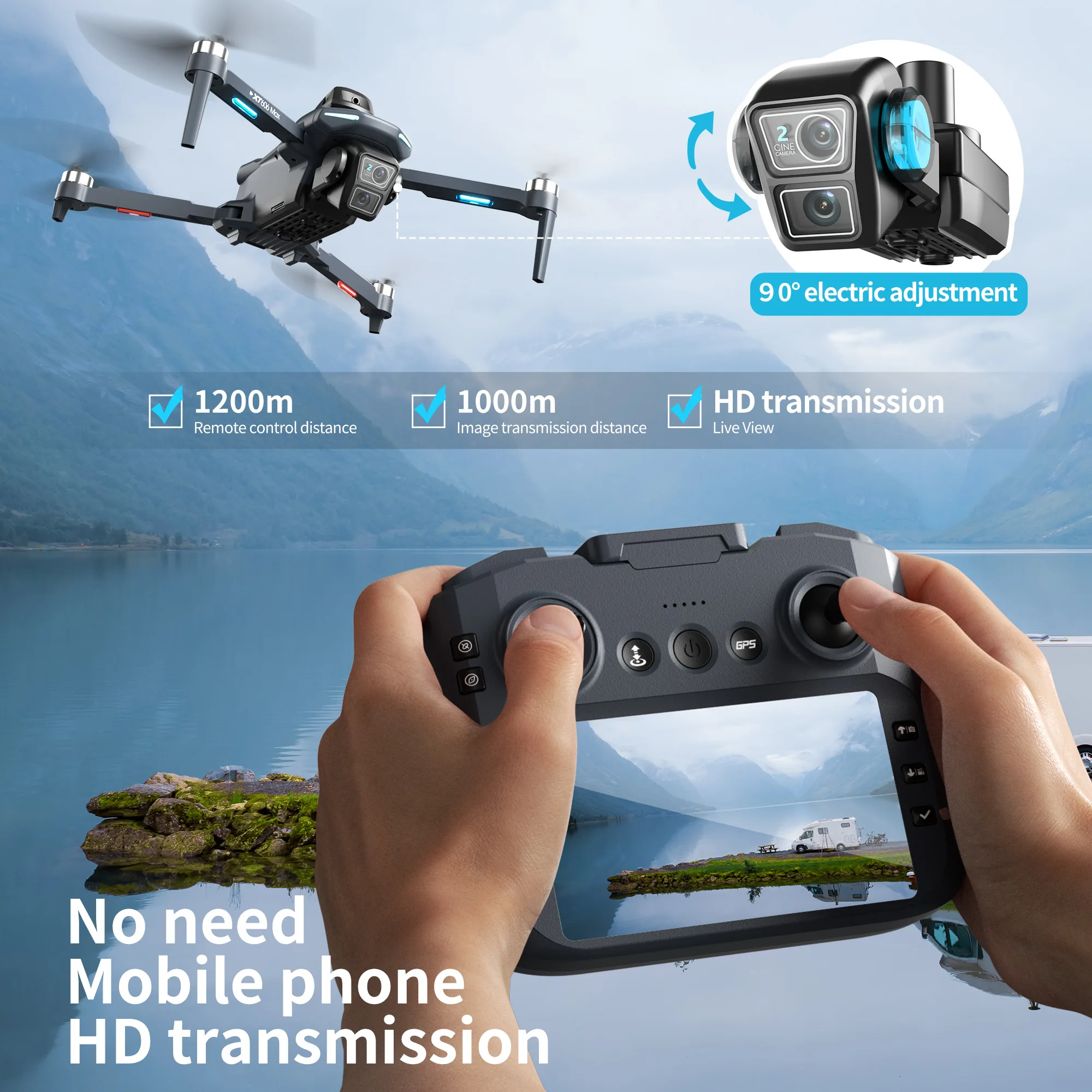 Dron Original XT606 Profesiona - Drone Ae Rc reseña y precio