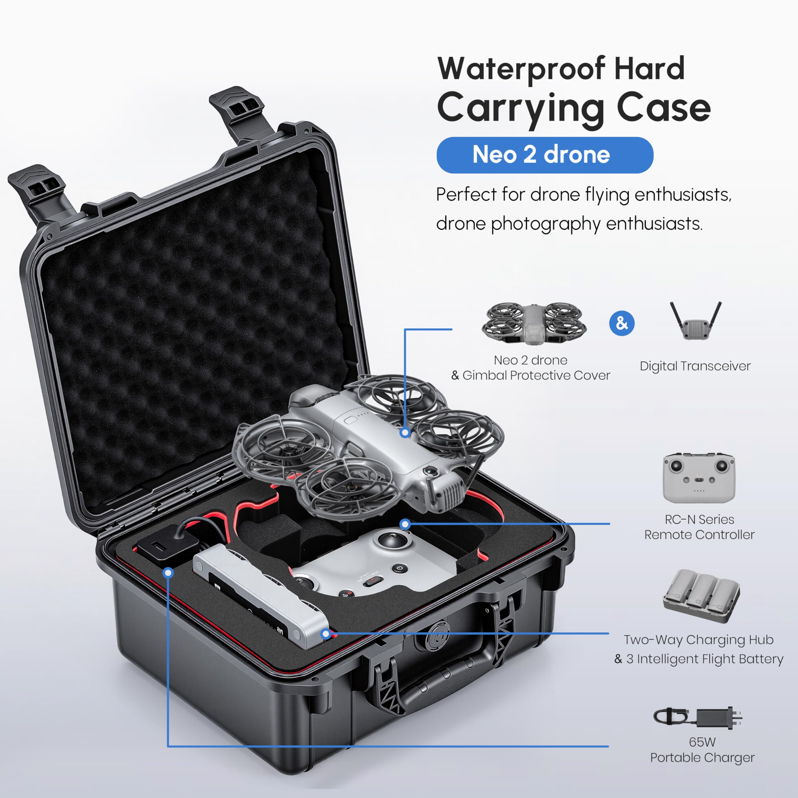 Estuche NEO 2, Estuche Rígido  - Drone Rc Cover reseña y precio