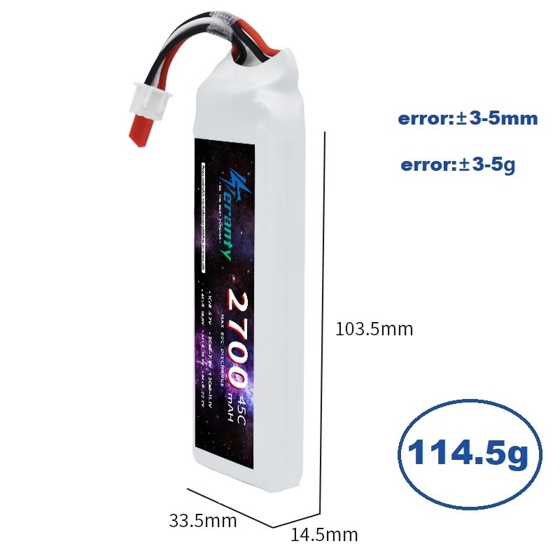 1/3 Uds 2S 7,4 V batería Lipo  - Drone Rc Leading reseña y precio